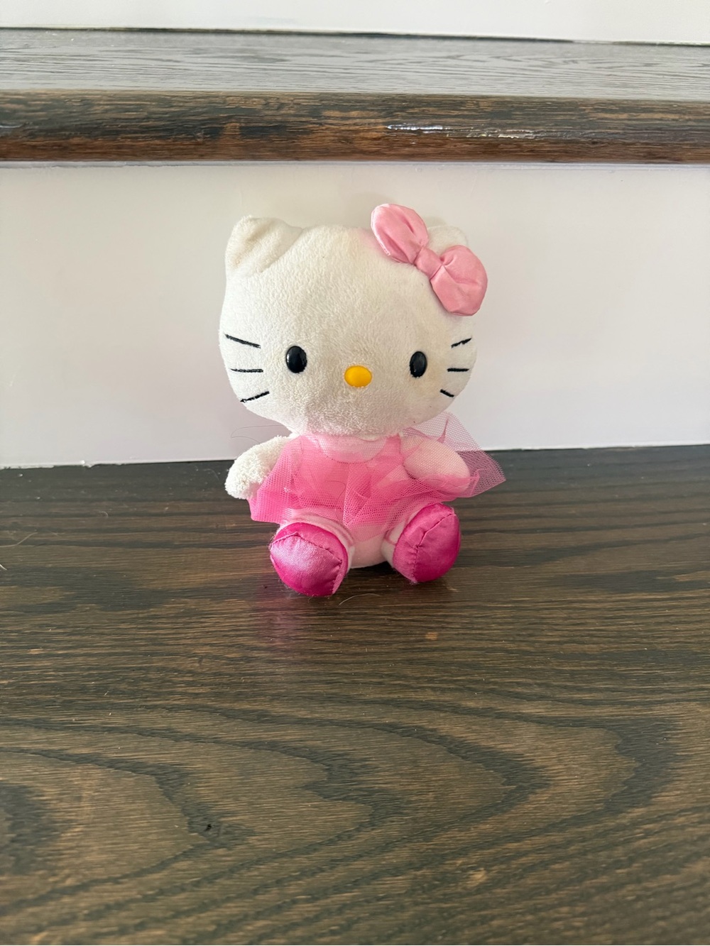 Hello Kitty Pink and White Plush Ballerina with Bow